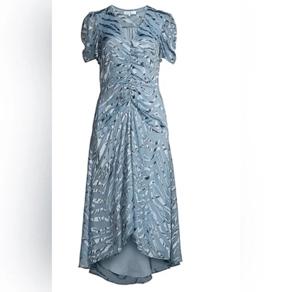 princess polly baby blue dress Parker | Dresses | Parker Shelley Illusion Tigerstripe Stretch Silk Dress  In Arctic Tiger